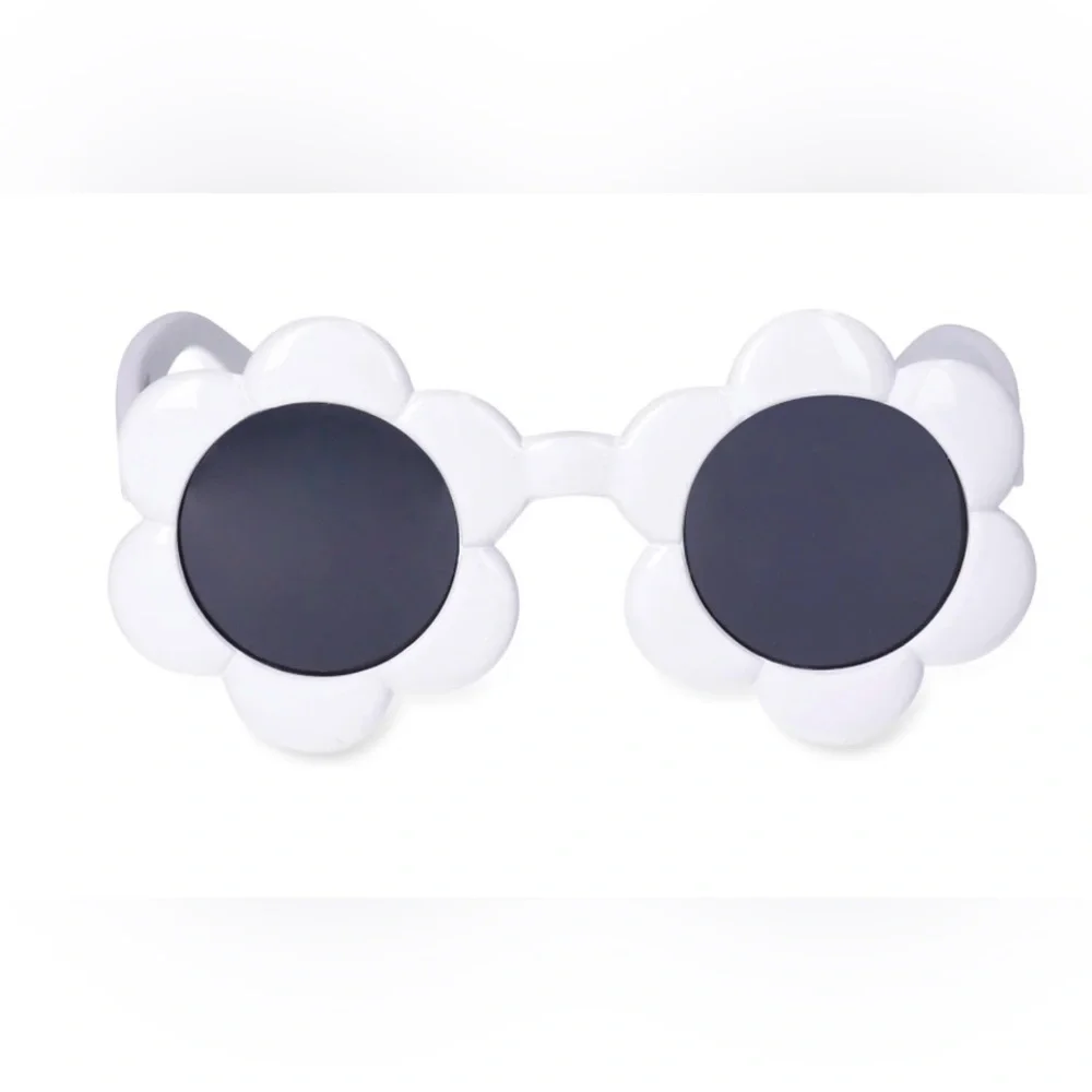 🔴‎ 3/$12 Child of Mine Baby Girls White Fashion Flower Sunglasses! NEW!